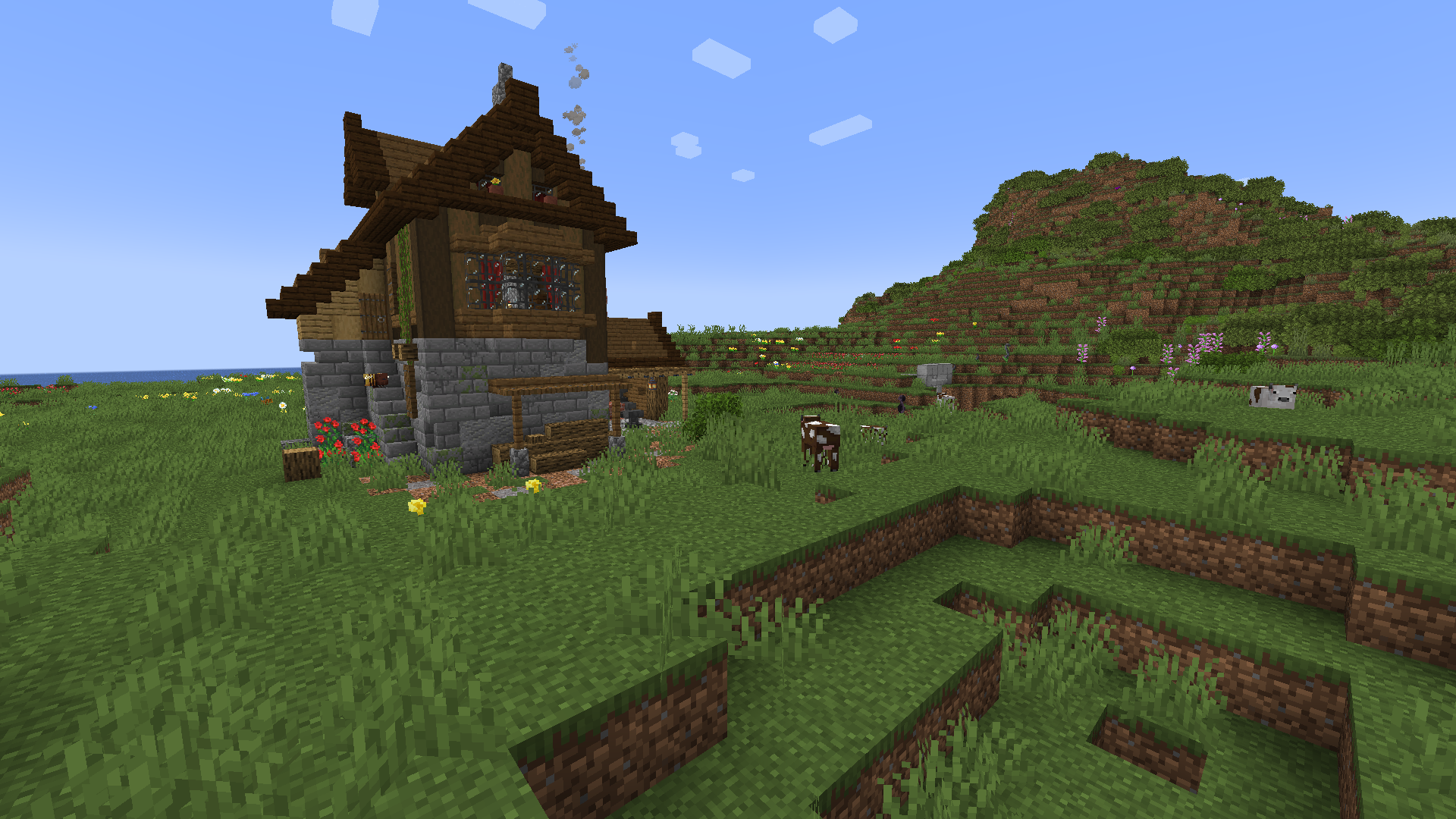 一个锻造炉，旁边有一个神秘的结构。