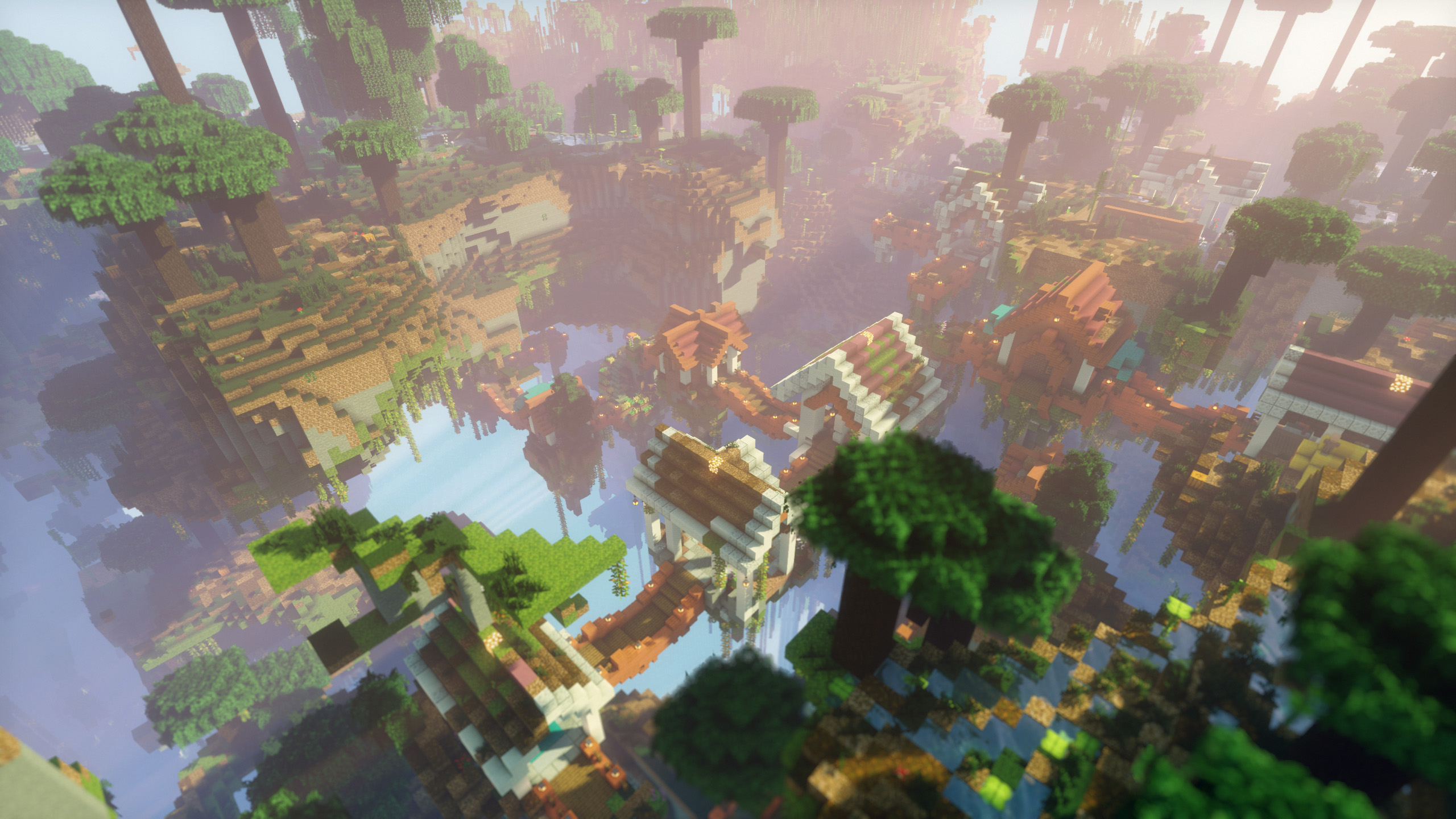 美丽的天空村庄