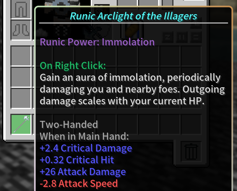 无法合成的自定义属性武器