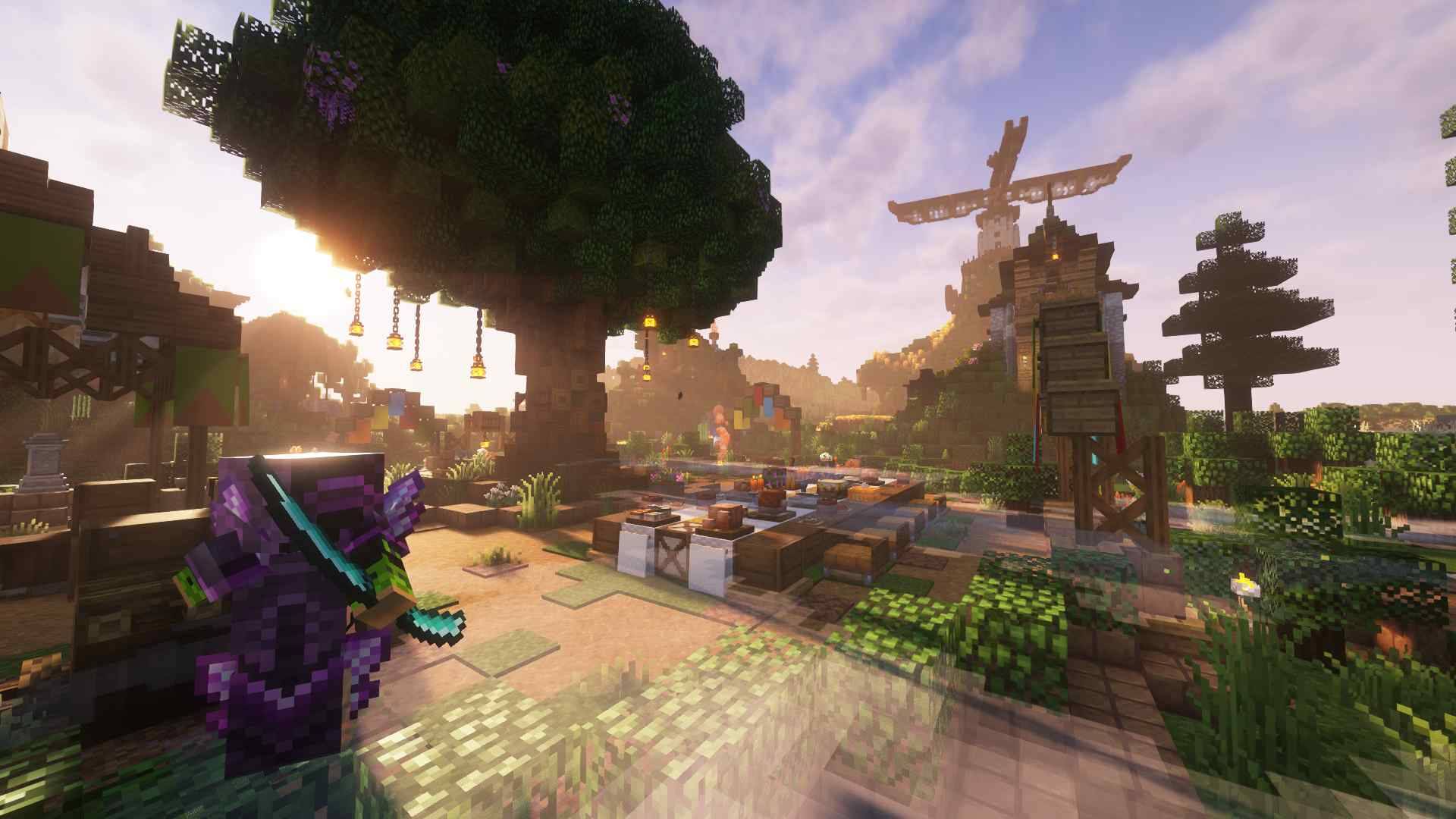 青苔村庄的黎明