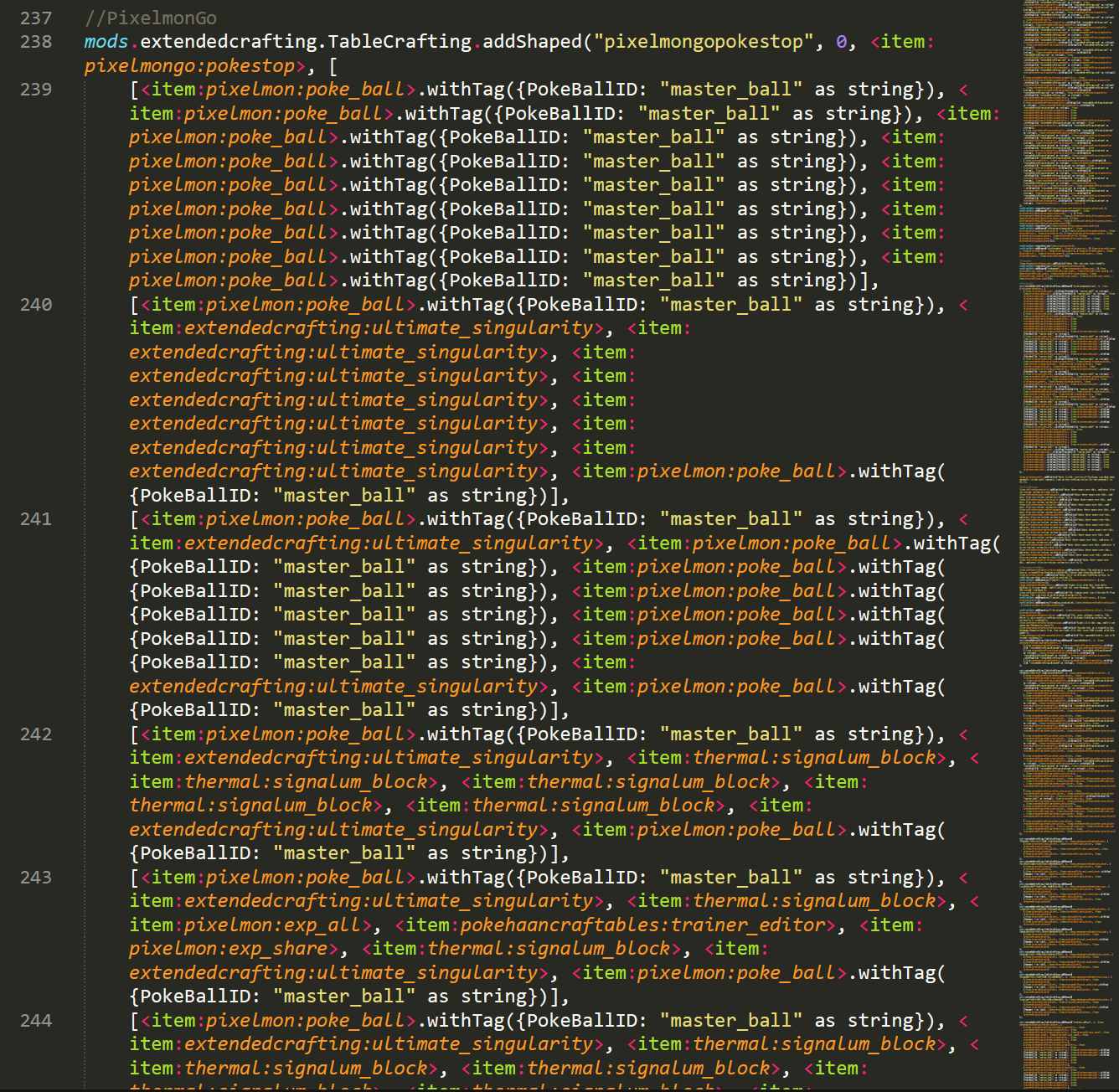自定义合成配方