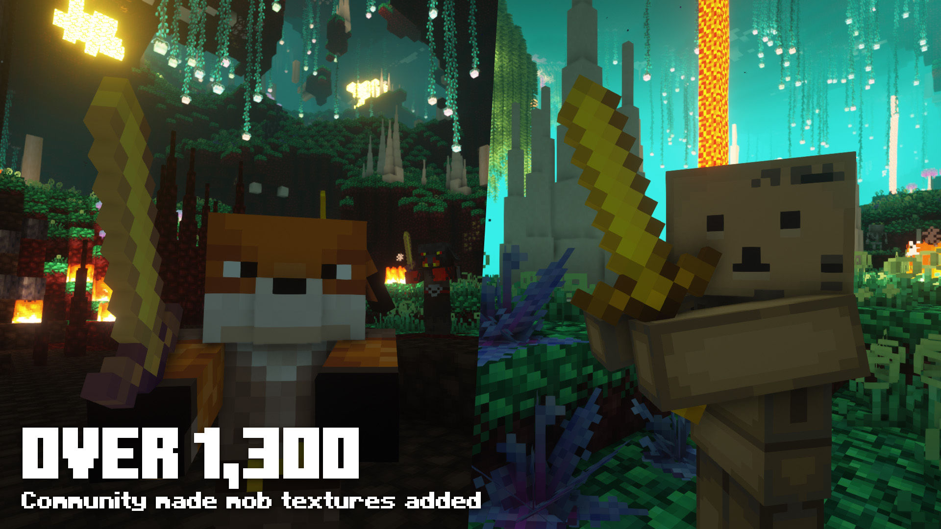 超过 1,300 种变种生物纹理