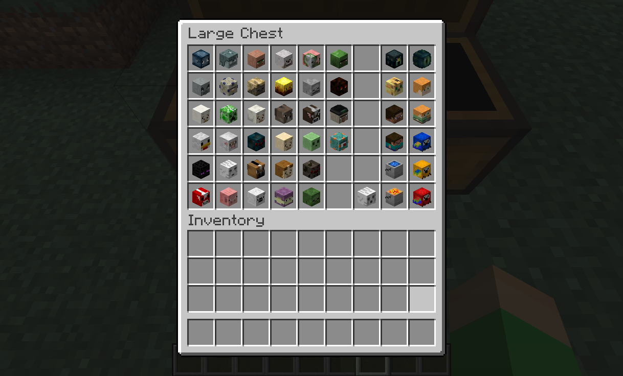 整合包中可获得的大部分头颅！