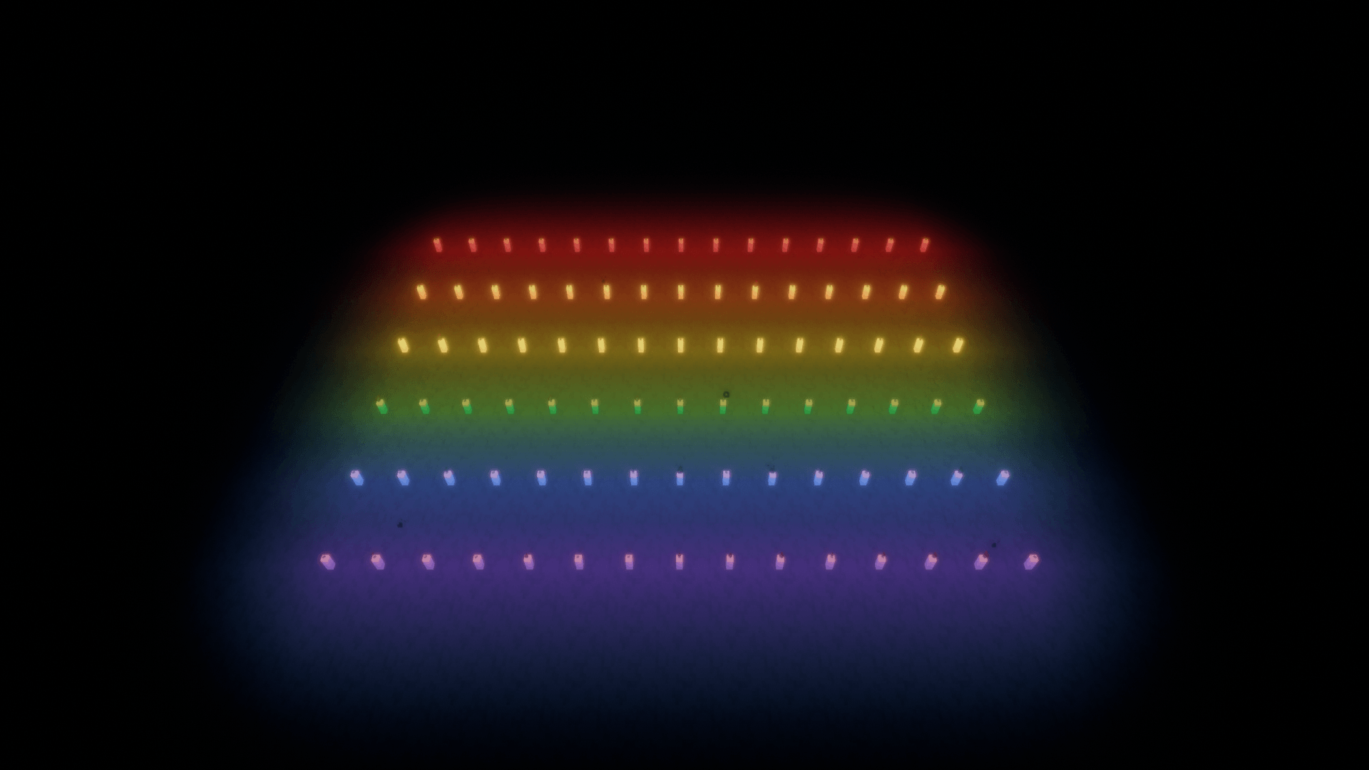 来自光源的彩灯照明\n