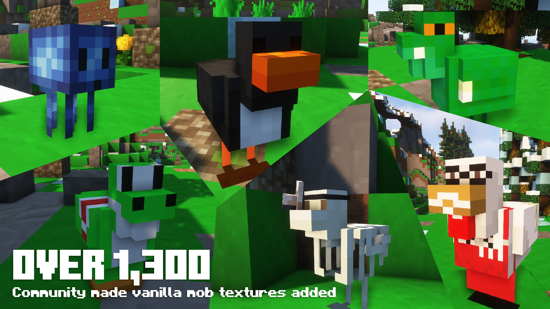 超过1,300种变种生物！